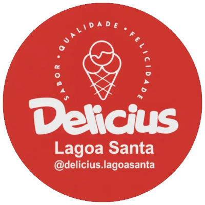 Logo Cartão Sorveteria Delicius - Lagoa Santa