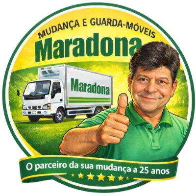 Logo Cartão Mudanças e Guarda-Móveis Maradona