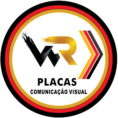 Logo Cartão WR Placas Comunicação Visual